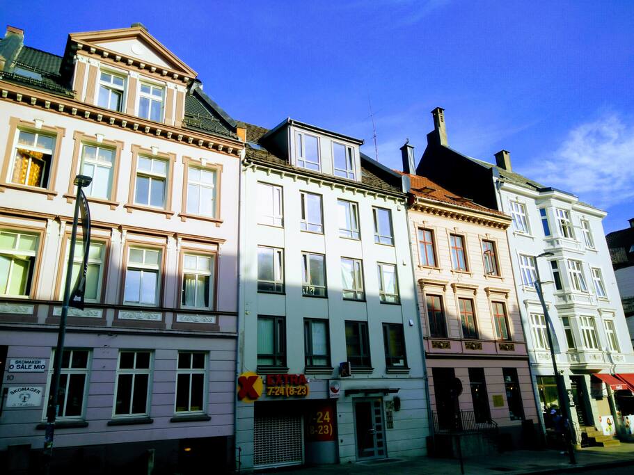Facade of the building