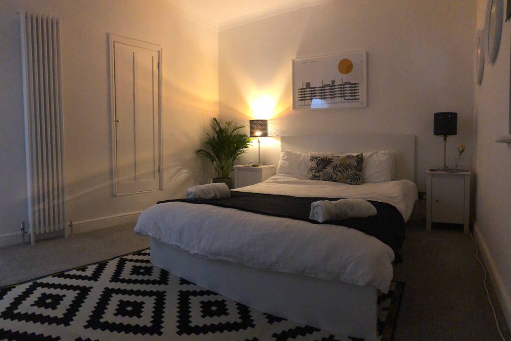 Sleep in luxury. Master bedroom with King sized bed.