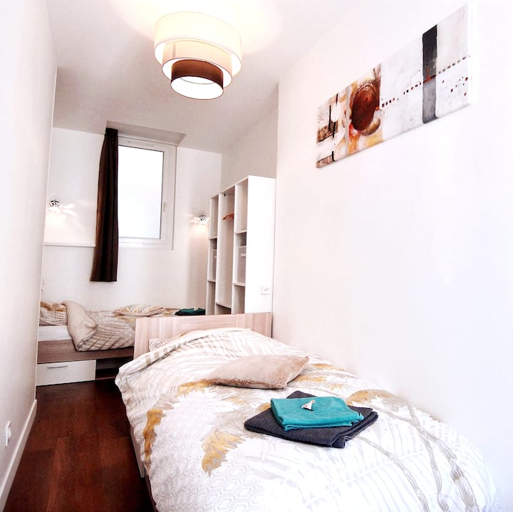 Segundo dormitorio con 2 camas de 90x190