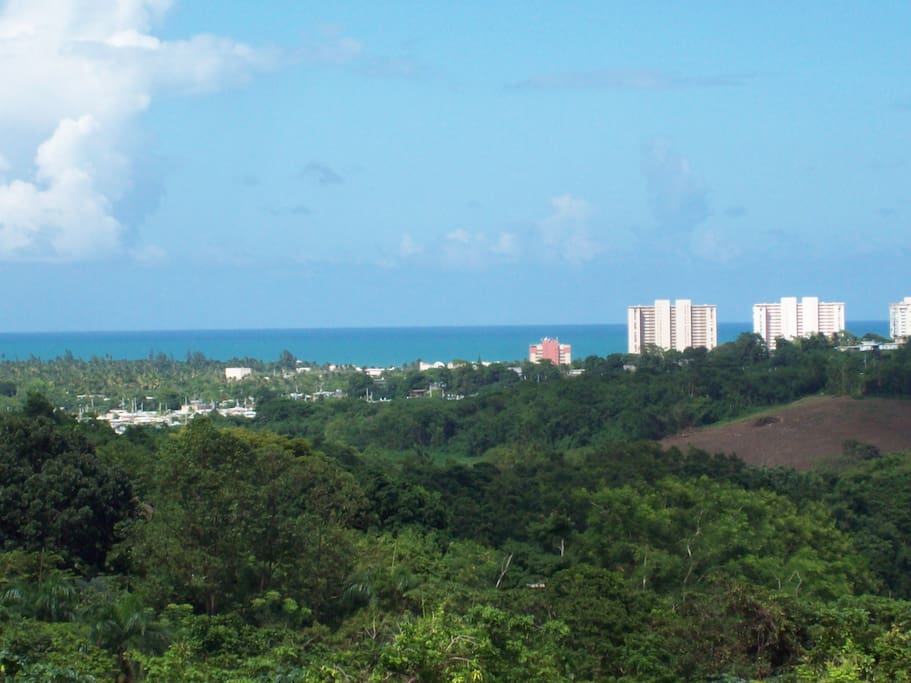 picturesque view of Luquillo Beach from the terrace