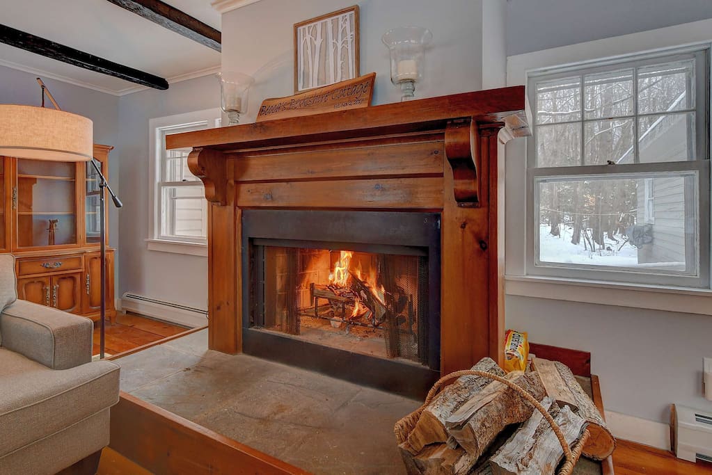 Lounge in front of a cozy fire during the winter.
