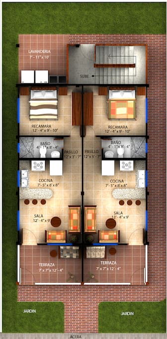 Floor Plan for "Bright and Breezy" is on the right. (Numero Uno is on the left)