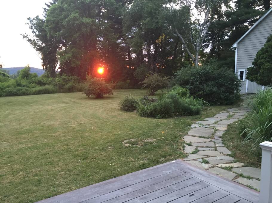 Glorious summer sunset view from back porch.
