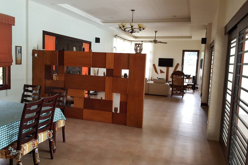 View of the dinning and living rooms.