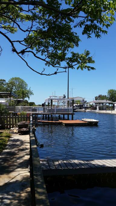 View West, Gulf at Canal end.