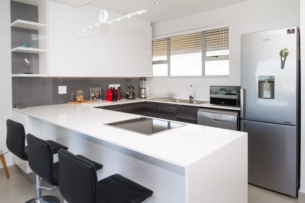 Modern kitchen with all brand new appliances.