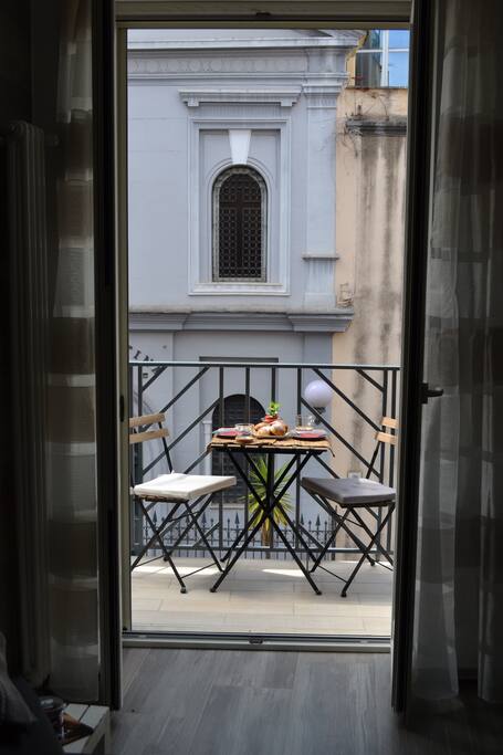 Inside view of little balcony