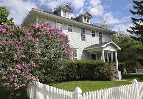Hot Tub, 2 Fireplaces, Huge, Across from Lake MI!