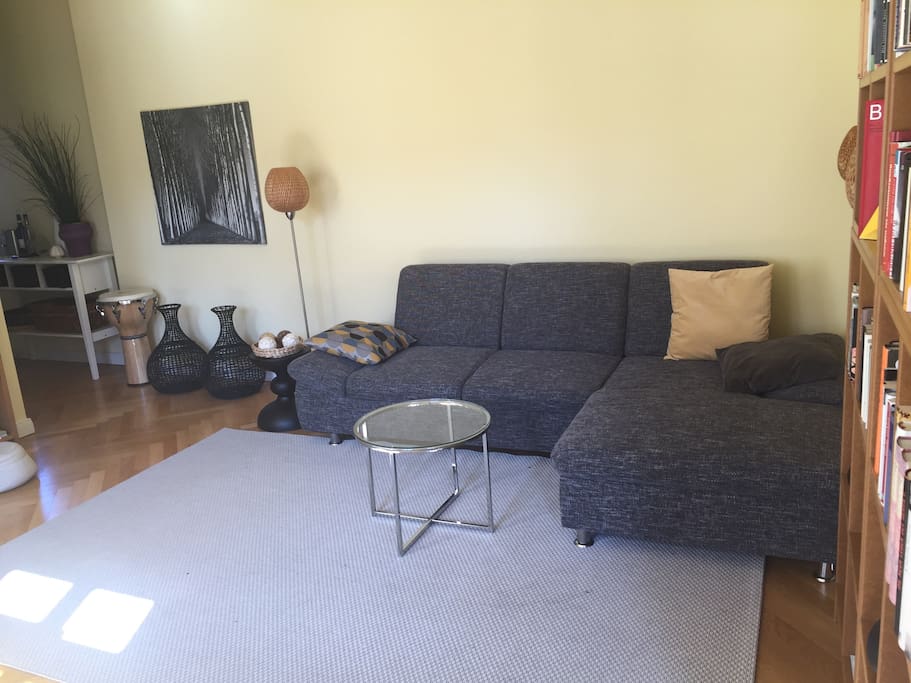 Big couch in the open living room