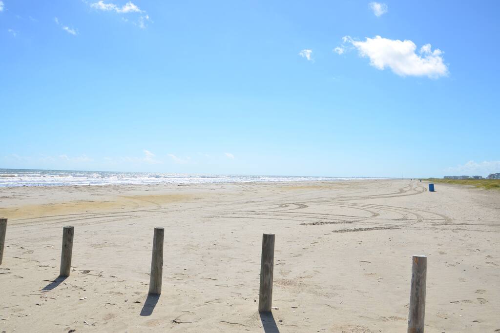 Manicured beach