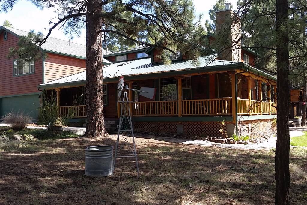 This home, sitting on 2 acres is situated close to town as well as the national forest. Enjoy privacy and the country feel.