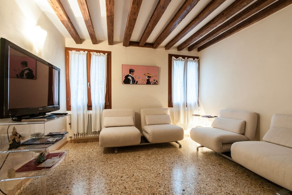 Italian design long room sofas