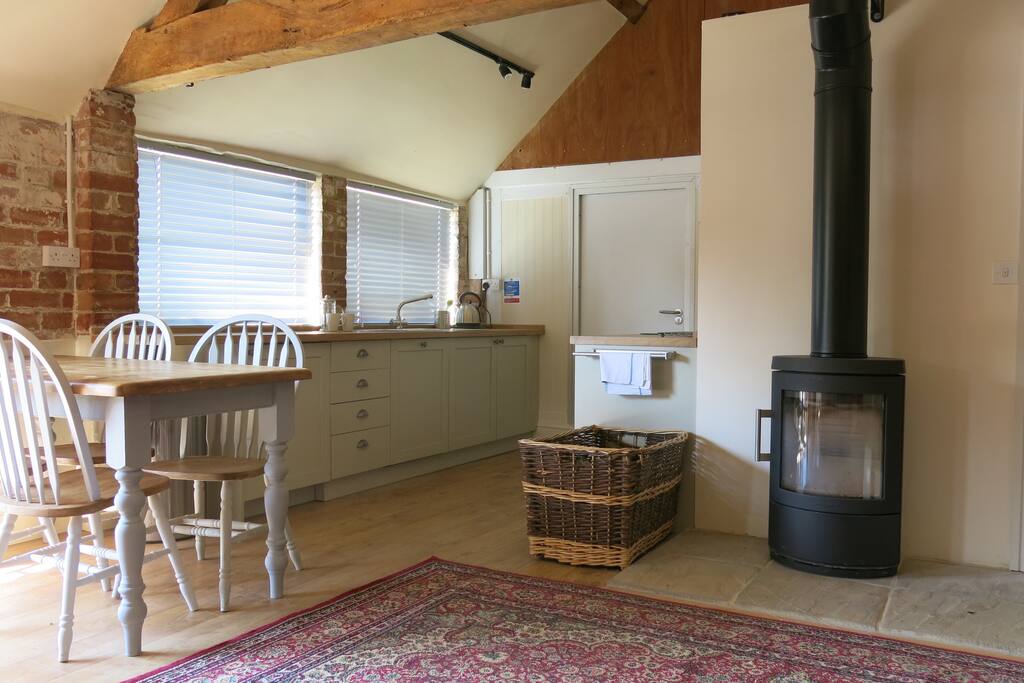 Cosy wood burner with free logs!