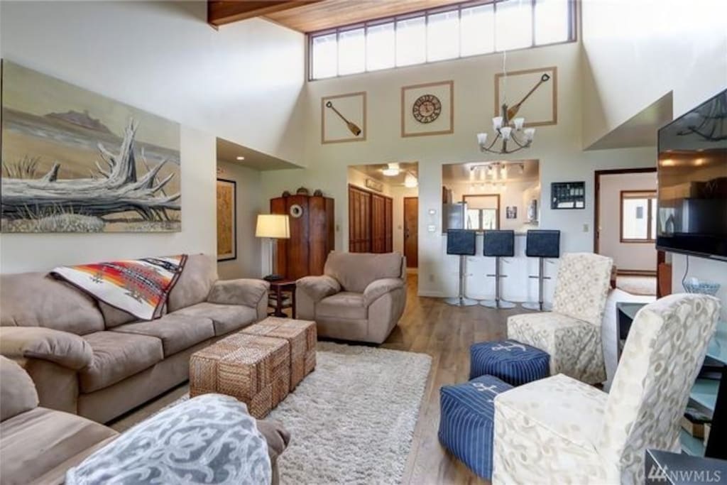 Great room and kitchen.