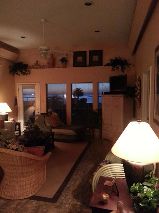 Living Room with view of the Bay.
