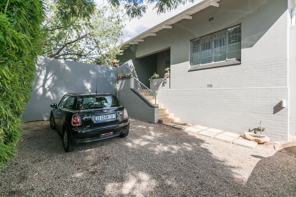 Parking space in front of the house