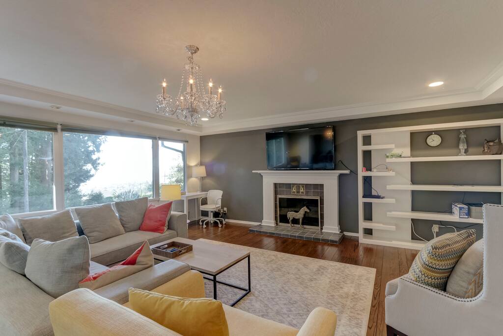 Living room with television