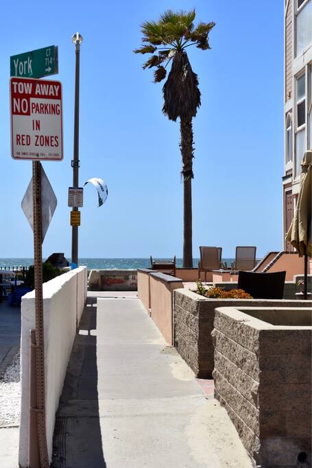 Sidewalk to Beach From Front Door