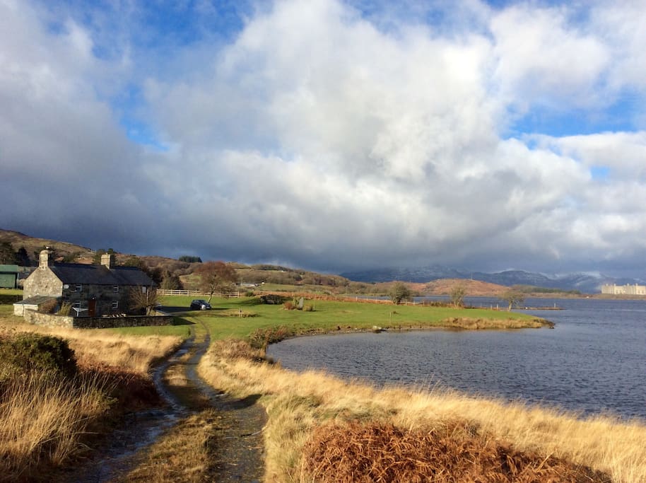Right next to Trawsfynnydd lake