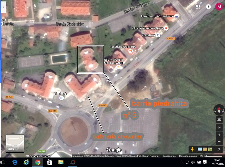 Plano.Barrio Piedrahita, Urbanización Los Lirios, bloque 3.Santoña-Argoños.