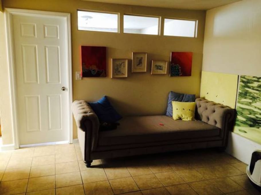 A good napping couch and reading nook.