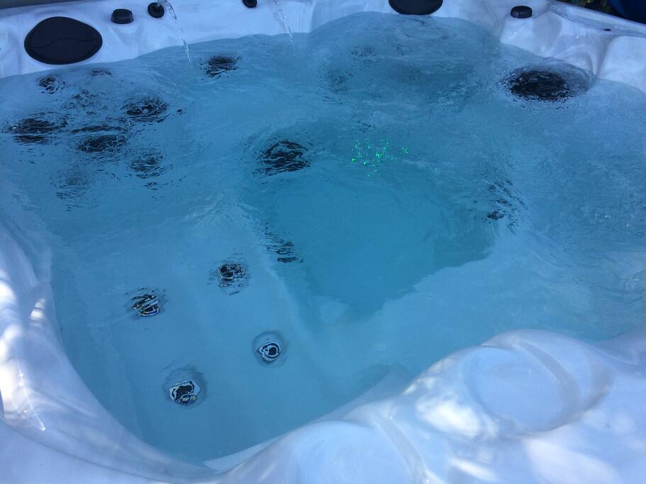 Shared Jacuzzi next to pool.