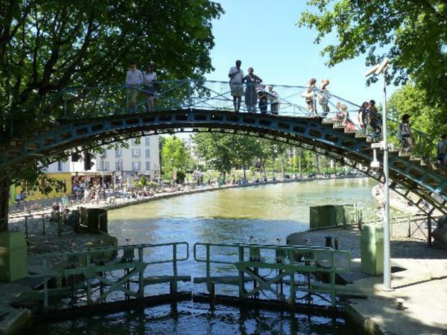 50 meters from the Canal St Martin