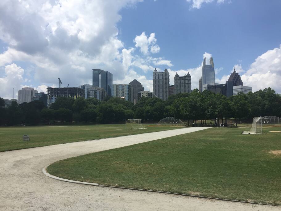 Midtown Atlanta from the active oval 15 min walk away