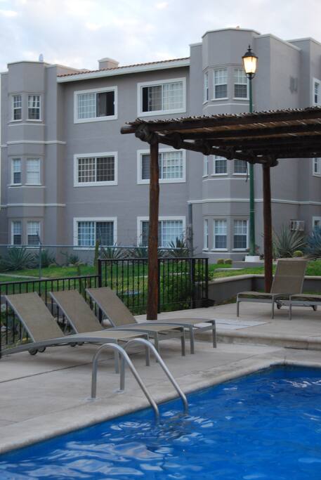 Pool view from the condo.