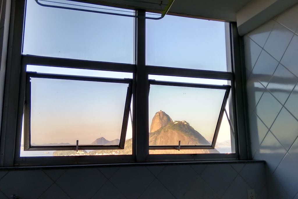 Laundry room window view