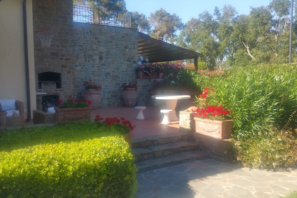 Veranda con barbecue