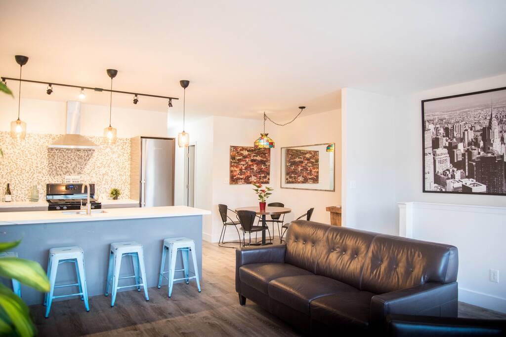 Main living space and open kitchen