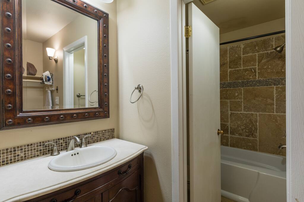 full bath with tub shower combo