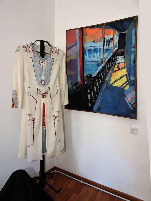 I painted this costume with old Georgian alphabet.
