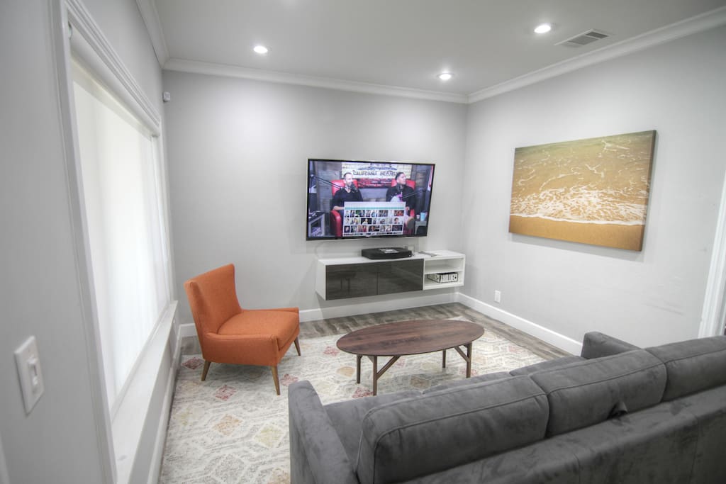 Living area with sofa bed