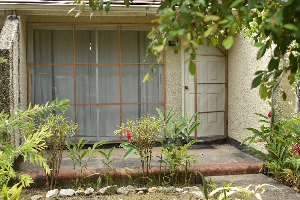 Screened Mesh doors for extra comfort on exterior of entrance