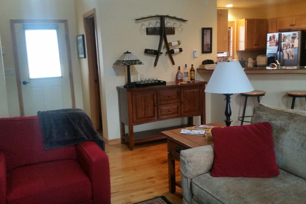 Main room is open and sunny.