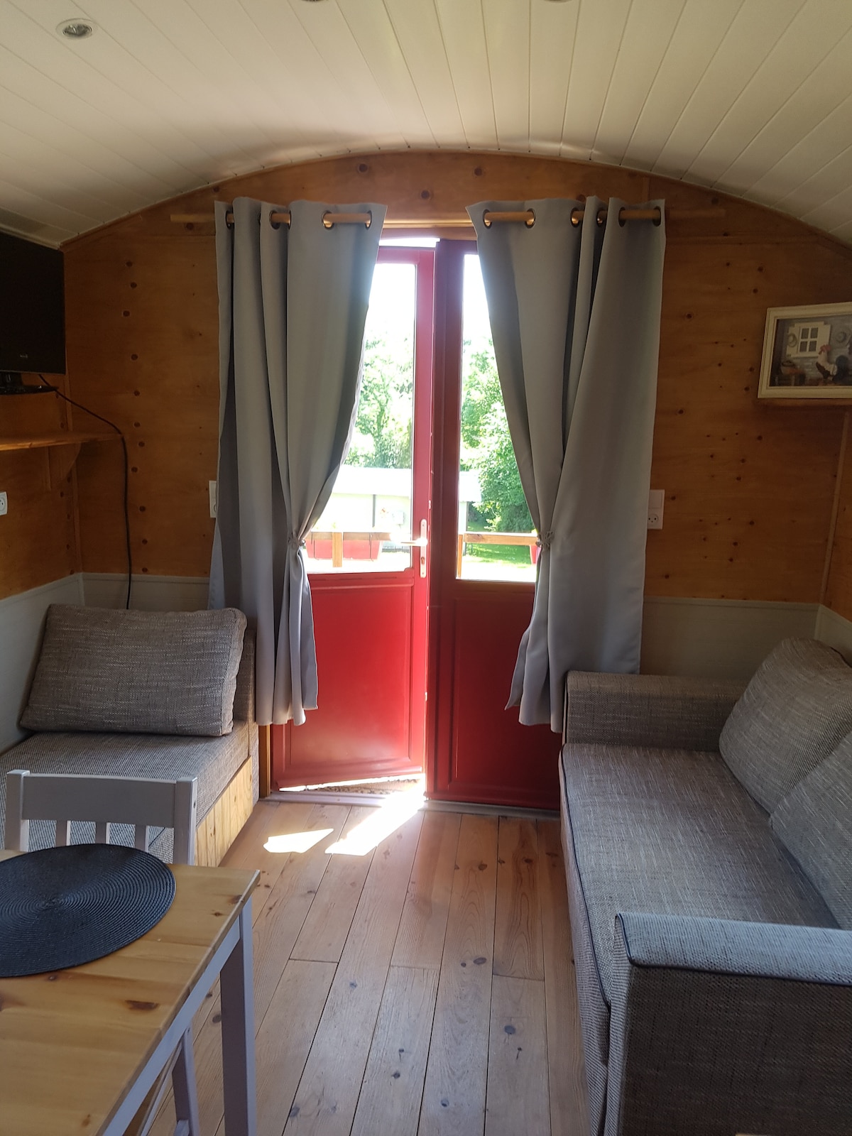 Popular Airbnb listing: Sea and countryside caravan in Trouville sur Mer in Trouville Sur Mer