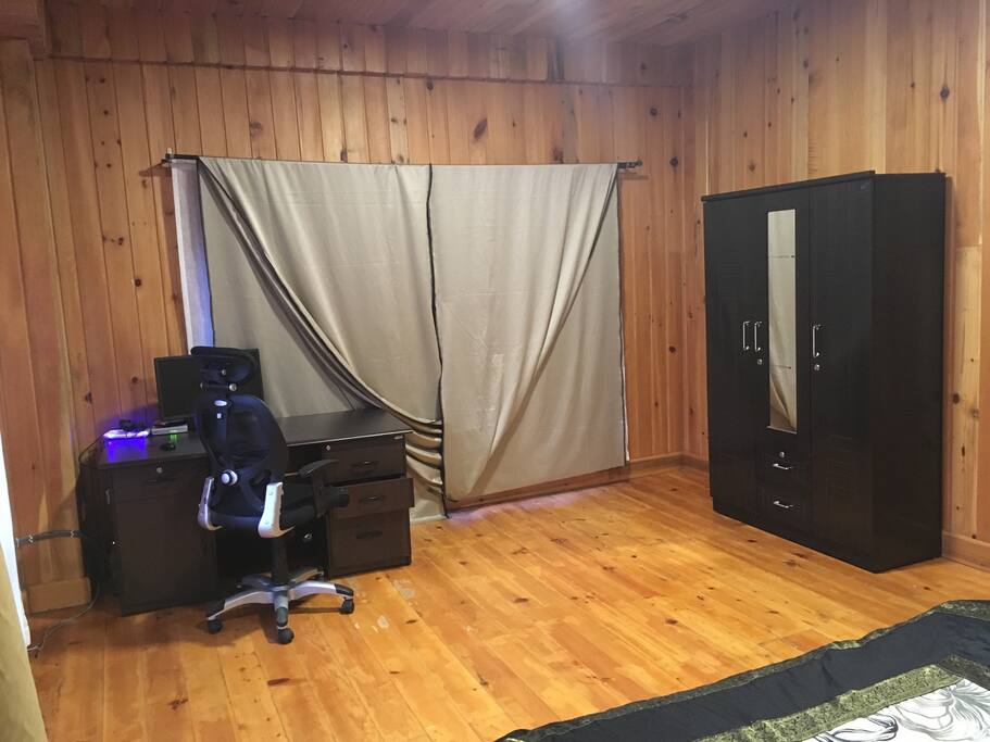 Master bedroom work desk and closet