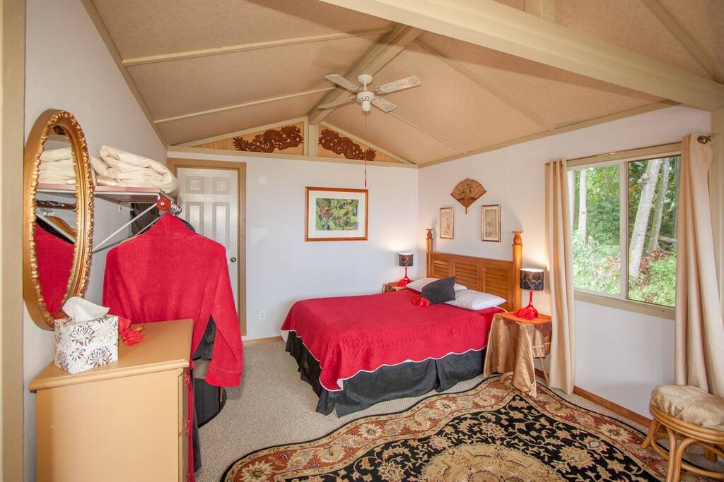 Interior Dragon's Nest facing bathroom door