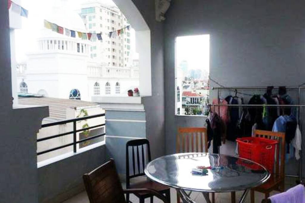 The rooftop on the 4th floor