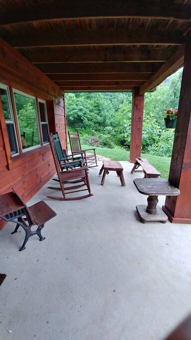 Front porch overlooking lake.