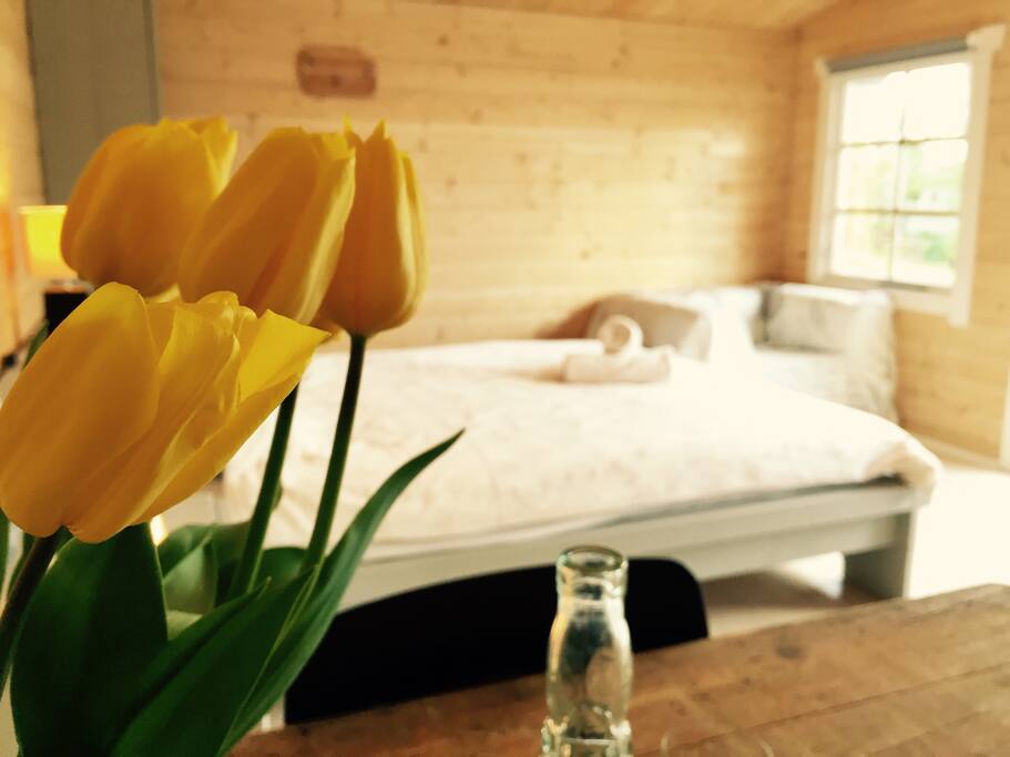 Large double bed.