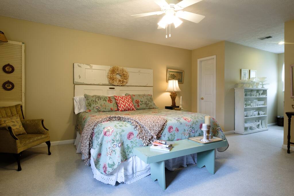 Comfortable bedding in a tranquil space.