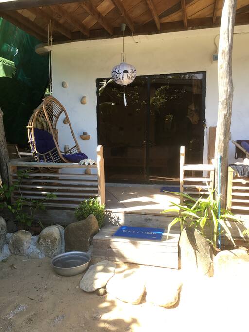 Private terrace with comfy chair to enjoy the view