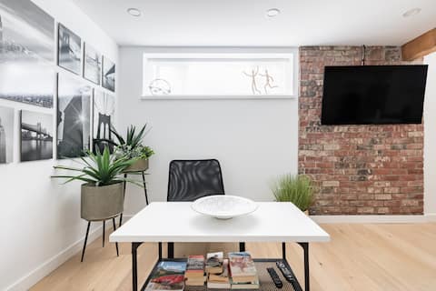 Top Airbnb: Industrial-Inspired Suite with Refined Neutral Interiors in North Vancouver City
