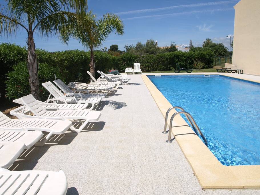 Relaxing area by the pool