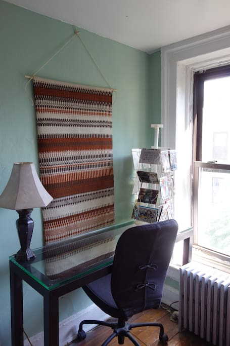 Writing desk by window