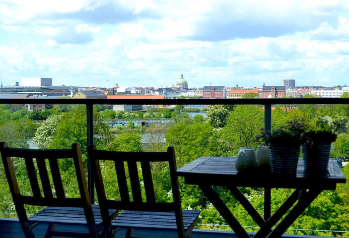 Panorama view in central Copenhagen