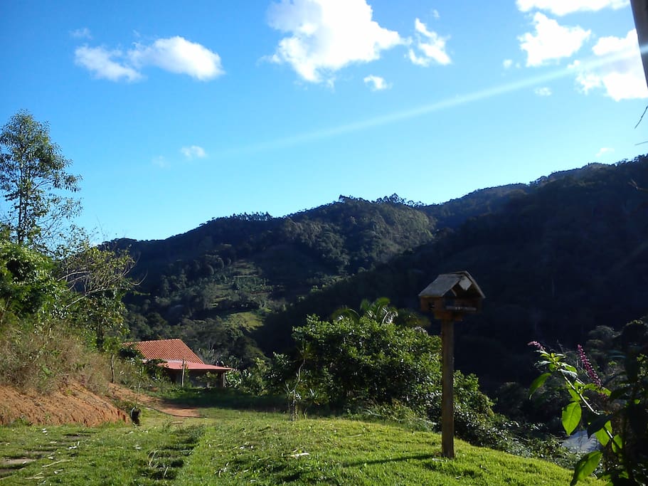 Vista na frente da casa